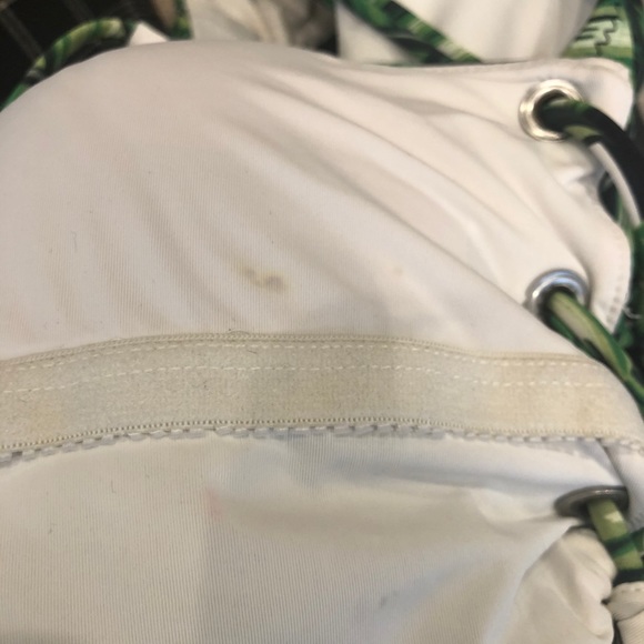 Red Carter Havana Leaf Lace-up One Piece Swimsuit - Picture 7 of 8